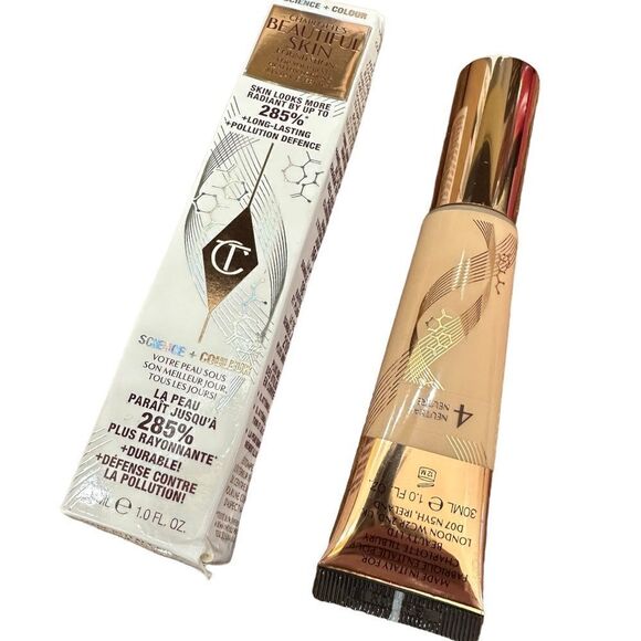 Charlotte Tilbury Beautiful Skin Foundation in 4 Neutral - Picture 1 of 3
